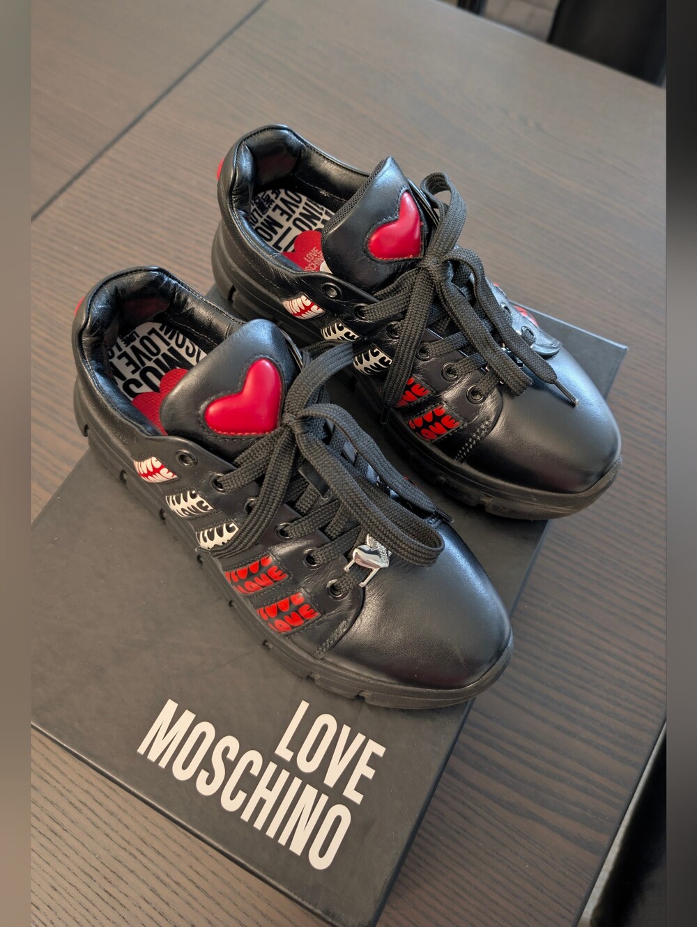 Love Moschino Black Sneakers
